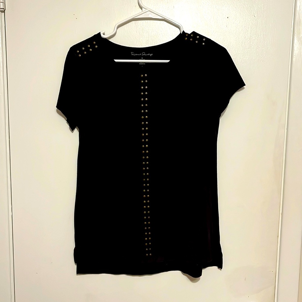 Size small women’s black super soft blouse.
